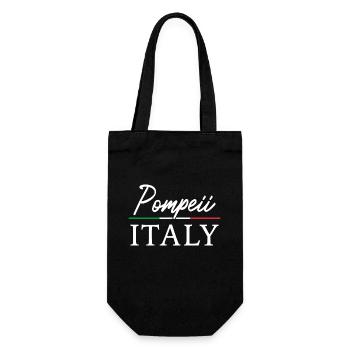 Pompeii Italy Vulkanausbruch - Geschenkbeutel für Flaschen - Schwarz - Vorne