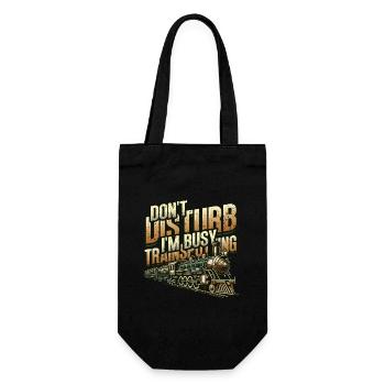 Trainspotting Train Lovers Trains - Gift Bag for Bottles - black - Front