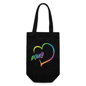 Doula Birth Worker Coeur - Sac à bouteille - noir - Devant
