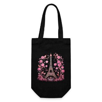 Paris, France, Tour Eiffel, Souvenir - Sac à bouteille - noir - Devant