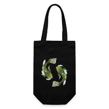 Asie, Poissons asiatiques, Japon, Chine, Poissons d’étang - Sac à bouteille - noir - Devant