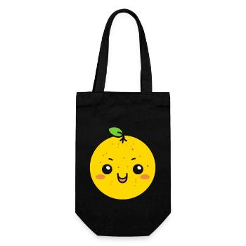 Zitrone - Geschenkbeutel für Flaschen - Schwarz - Vorne