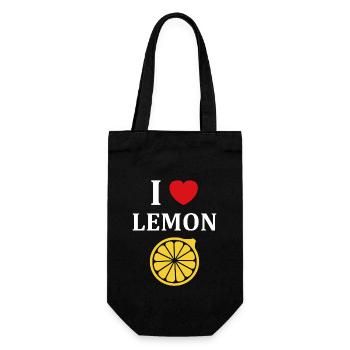 Humour petit citron - Sac à bouteille - noir - Devant