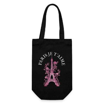 Paris, France, Tour Eiffel, Souvenir - Sac à bouteille - noir - Devant