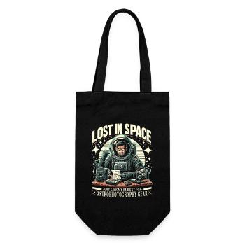 Astrophotography Astronomy Space Camera - Gift Bag for Bottles - black - Front