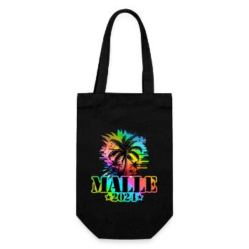 Malle 2024 Urlaub Bunt - Geschenkbeutel für Flaschen - Schwarz - Vorne