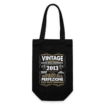 2013 vintage aged to perfection - Gift Bag for Bottles - black - Front