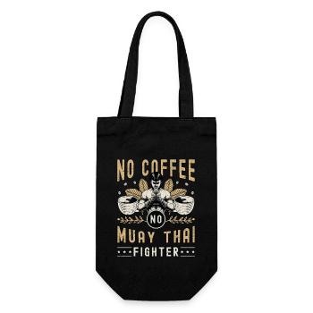 Muay Thai Fighter Pas De Café Pas De Boxe Amateur De Café - Sac à bouteille - noir - Devant