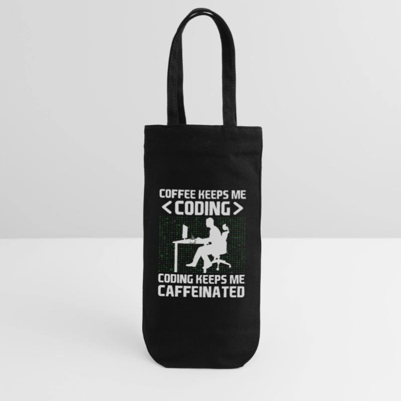 Café Codage Programmeur Codeur Développeur Nerd Coff Sac à bouteille