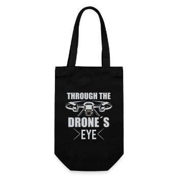 Drone Pilot Grandpa Gift Idea Old Man With - Gift Bag for Bottles - black - Front