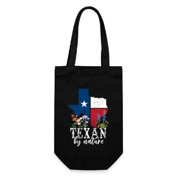 Wildflower Fields Wildflowers Bluebonnet - Gift Bag for Bottles - black - Front
