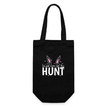 Je suis juste là pour la chasse aux œufs de Pâques - Sac à bouteille - noir - Devant