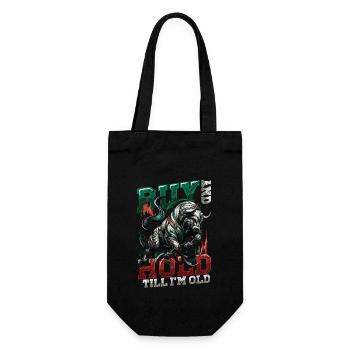 Financial Freedom Stocks Investor Stock Market - Gift Bag for Bottles - black - Front