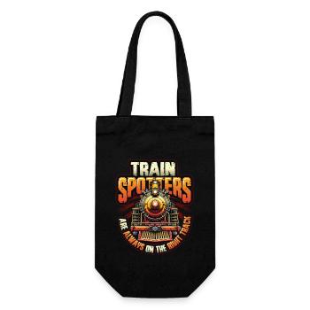 Trainspotting Zug Liebhaber Züge - Geschenkbeutel für Flaschen - Schwarz - Vorne