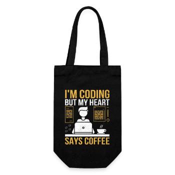 Café Codage Programmeur Codeur Développeur Nerd Coff - Sac à bouteille - noir - Devant