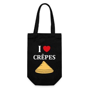 Crêpes Bretagne humour crêpe - Sac à bouteille - noir - Devant