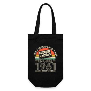 Vintage Vintage 1961 - un original pour 63 ans - Sac à bouteille - noir - Devant