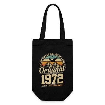 Golden vintage 1972 - Gift Bag for Bottles - black - Front