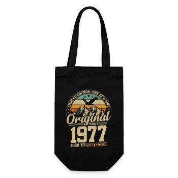 Birthday Joy 1977 - Gift Bag for Bottles - black - Front