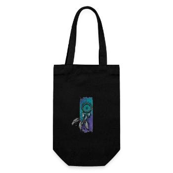 Whimsical Reverie: Pastel Dreamcatcher - Gift Bag for Bottles - black - Front