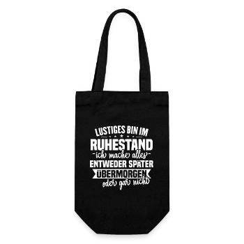 Lustiges Ruhestand Sprüche Geschenk - Geschenkbeutel für Flaschen - Schwarz - Vorne
