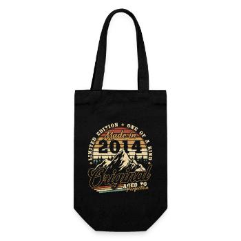 Original 2014 Vintage Retro Geburtstagsgeschenk - Geschenkbeutel für Flaschen - Schwarz - Vorne