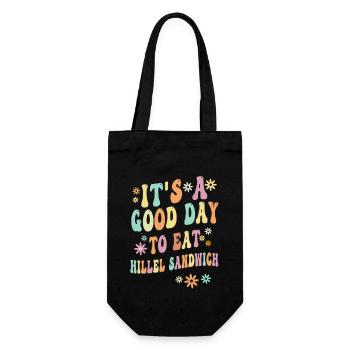 KHillel Sandwich Spruch - Geschenkbeutel für Flaschen - Schwarz - Vorne
