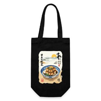 Japon Nourriture Esthétique Ukiyo-E Vintage Design - Sac à bouteille - noir - Devant