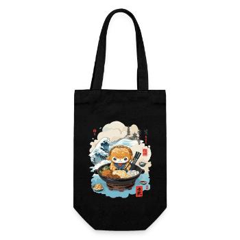 Shabu Shabu Ukiyo-E Kawaii Design Culinaire Japonais - Sac à bouteille - noir - Devant