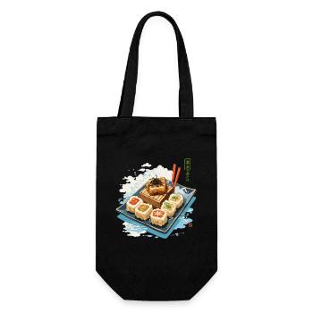Design esthétique japonais Sushi Streetwear - Sac à bouteille - noir - Devant