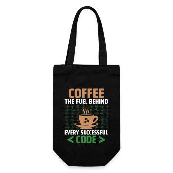 Coffee Coding Programmer Coder Developer Nerd Coff - Gift Bag for Bottles - black - Front