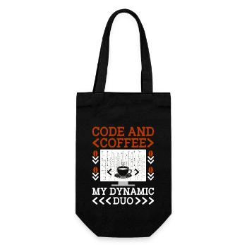 Café Codage Programmeur Codeur Développeur Nerd Coff - Sac à bouteille - noir - Devant