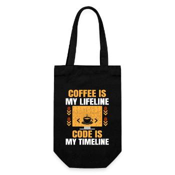 Coffee Coding Programmer Coder Developer Nerd Coff - Gift Bag for Bottles - black - Front