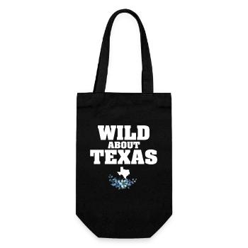 Wildflower Fields Wildflowers Bluebonnet - Gift Bag for Bottles - black - Front