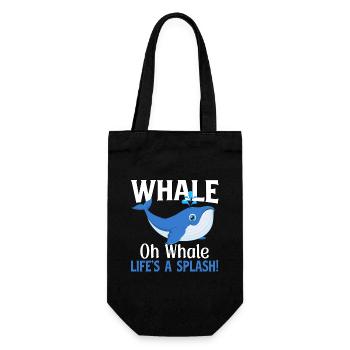 Wal oh Walleben ist ein Spritzer - Geschenkbeutel für Flaschen - Schwarz - Vorne