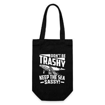 Don't be trashy keep the sea sassy - Gift Bag for Bottles - black - Front