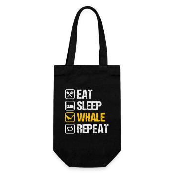 Mangez dormir Baleine Répéter - Sac à bouteille - noir - Devant