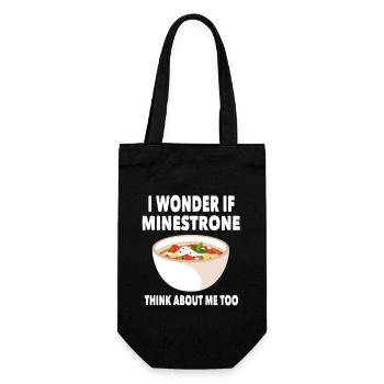 simpleFunny Minestrone T-Shirt - Gift Bag for Bottles - black - Front