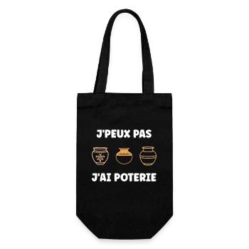 Humour pots de Poterie - Sac à bouteille - noir - Devant
