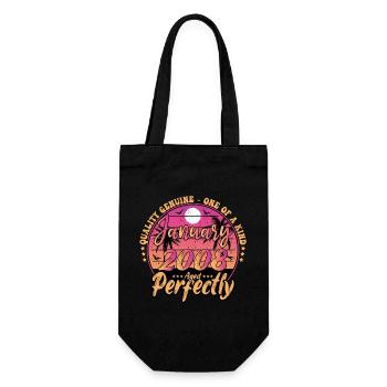 January 2008 Anniversary 2008 January 2008 - Gift Bag for Bottles - black - Front