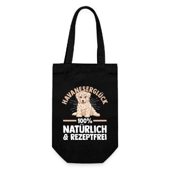 Hund Havaneser - Geschenkbeutel für Flaschen - Schwarz - Vorne