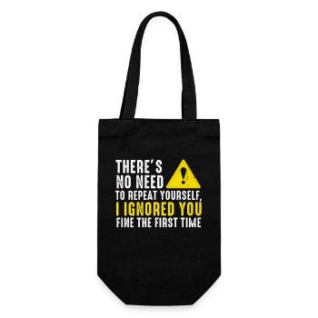 Il n’est pas nécessaire de vous répéter - Sac à bouteille - noir - Devant