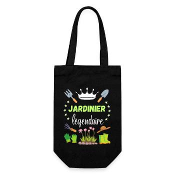 Jardinier Légendaire Cadeau Retraite Campagne - Sac à bouteille - noir - Devant