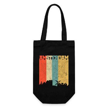 Amsterdam Pays-Bas Hollande Souvenir - Sac à bouteille - noir - Devant