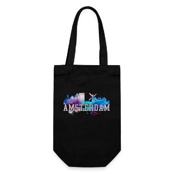 Amsterdam Pays-Bas Hollande Souvenir - Sac à bouteille - noir - Devant