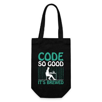 Café Codage Programmeur Codeur Développeur Nerd Coff - Sac à bouteille - noir - Devant