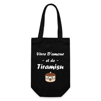 Humour tiramisu - Sac à bouteille - noir - Devant