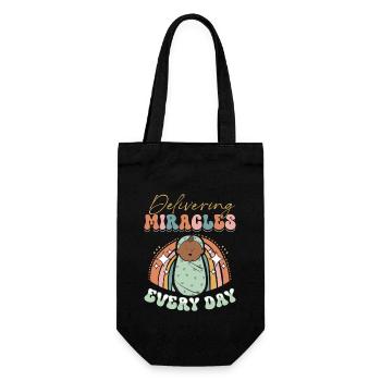 Nurse Baby Maternity Nurse - Gift Bag for Bottles - black - Front