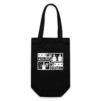 Correctional Nurse My Problem My Pictogram Dad Mom - Geschenkbeutel für Flaschen - Schwarz - Vorne