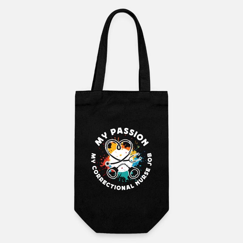 Infirmière correctionnelle Ma passion Mon infirmière correctionnelle - Sac à bouteille - noir